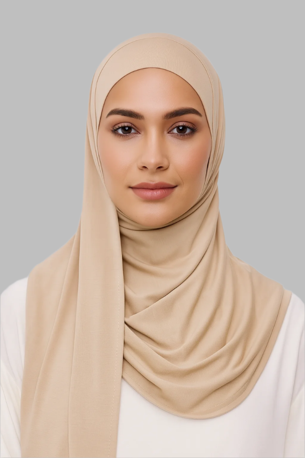 Jersey Set Hijab - Beige