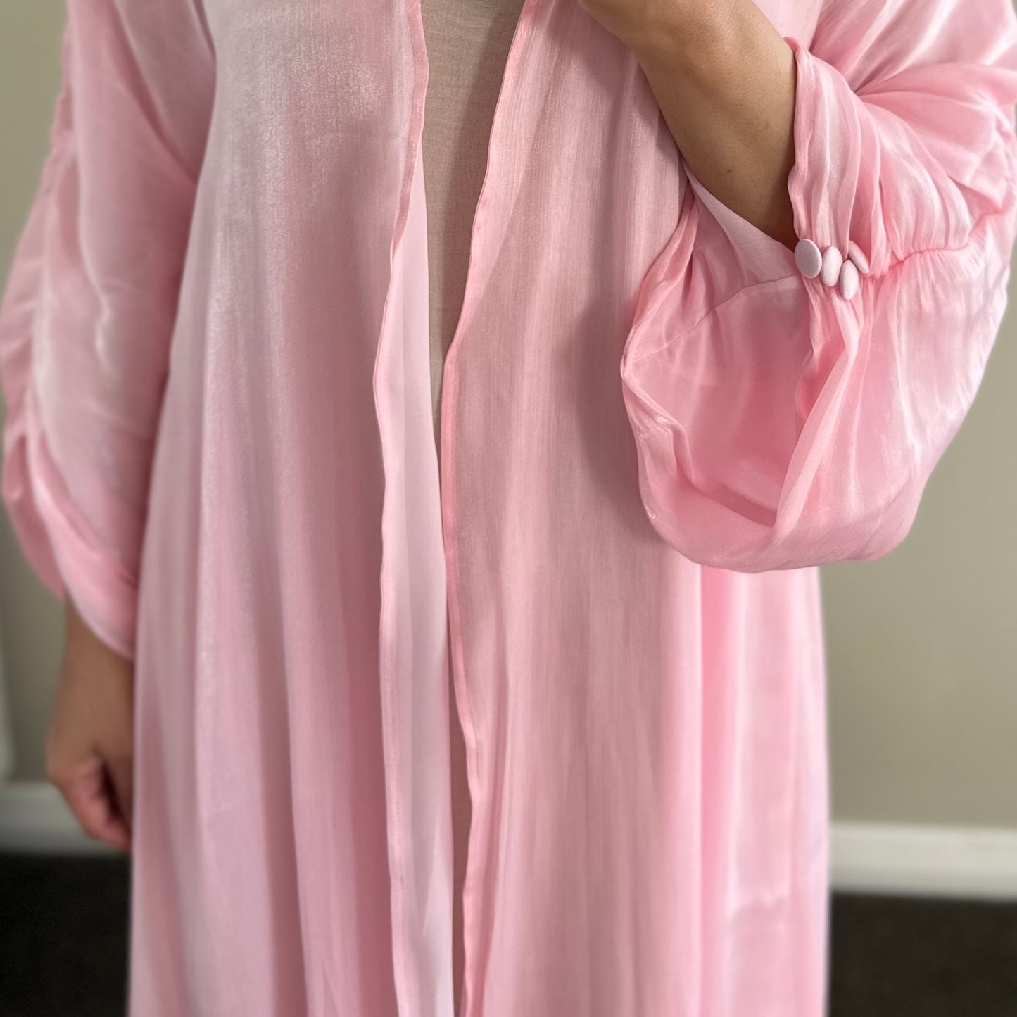 Shimmer Abaya - Pink