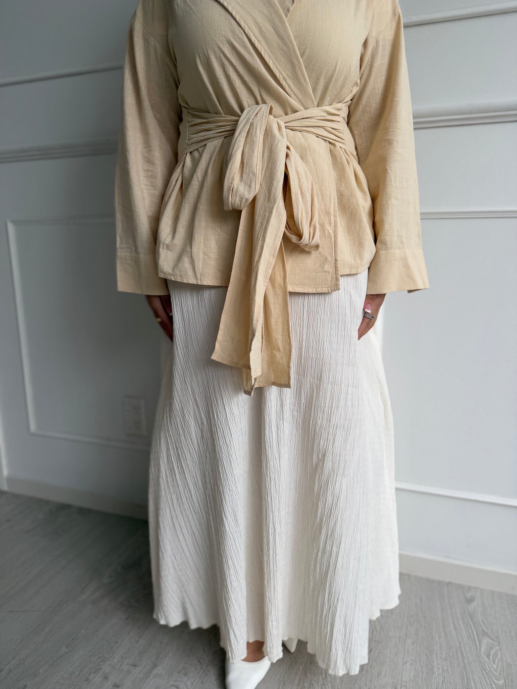 Hana Wrap Top - Bone