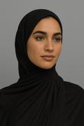 Jersey Hijab - Black