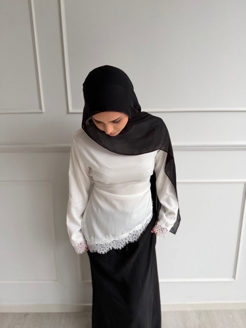 Asma Lace Top - Pearl