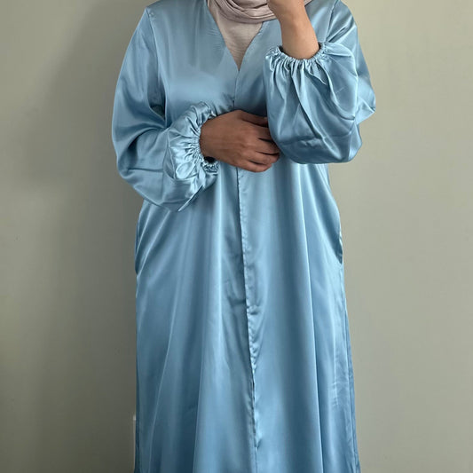 Balloon Sleeve Abaya - Blue