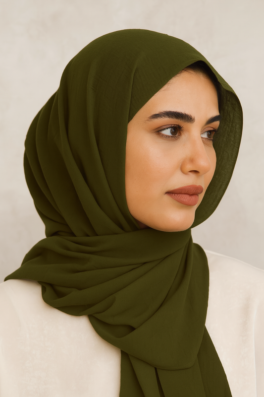 Chiffon Hijab - Moss