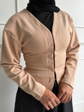 Zara Fitted Cardigan - Apricot