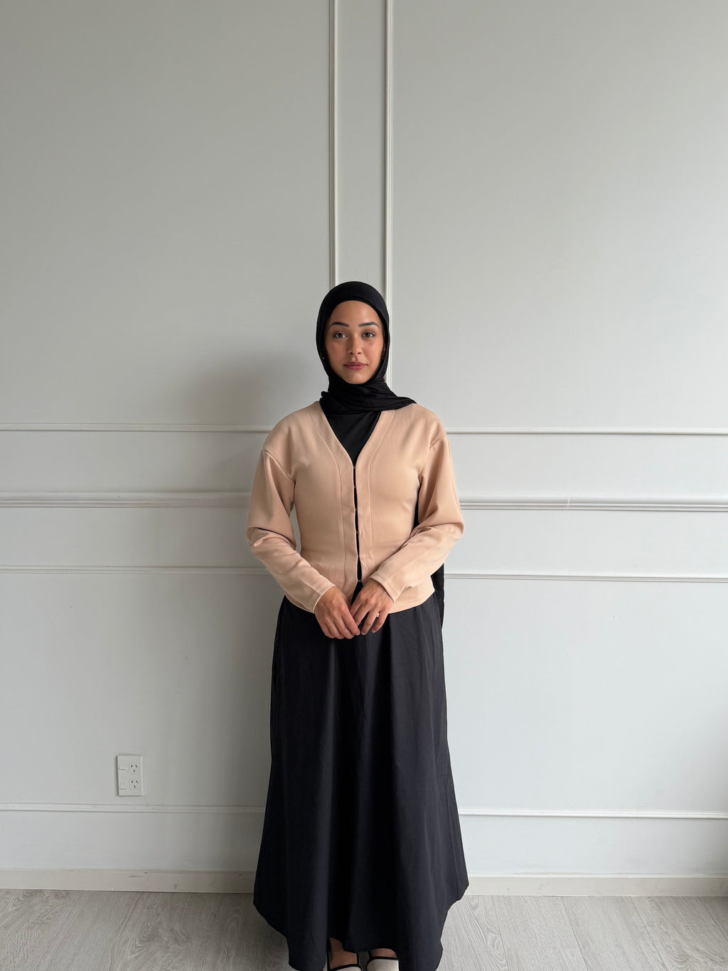 Zara Fitted Cardigan - Apricot
