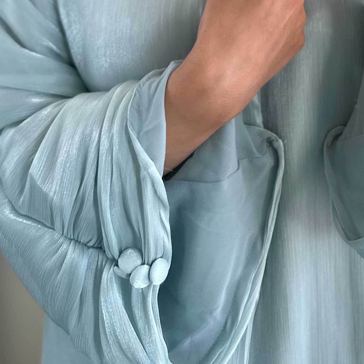 Shimmer Abaya - Blue