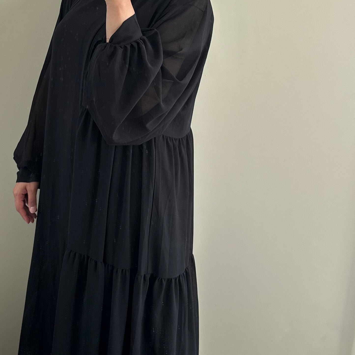 Bohemian Abaya Set - Midnight