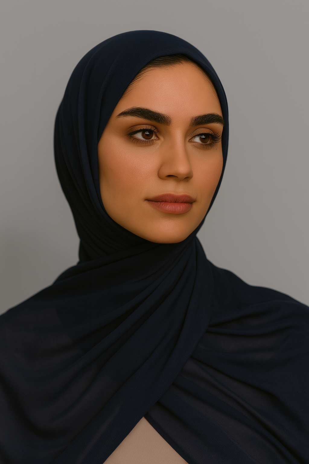 Modal Hijab Set - Navy