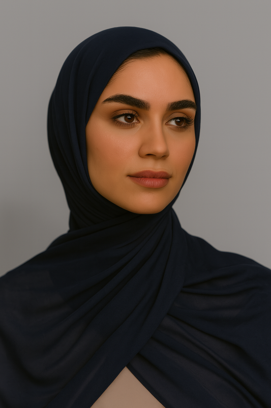 Modal Hijab Set - Navy