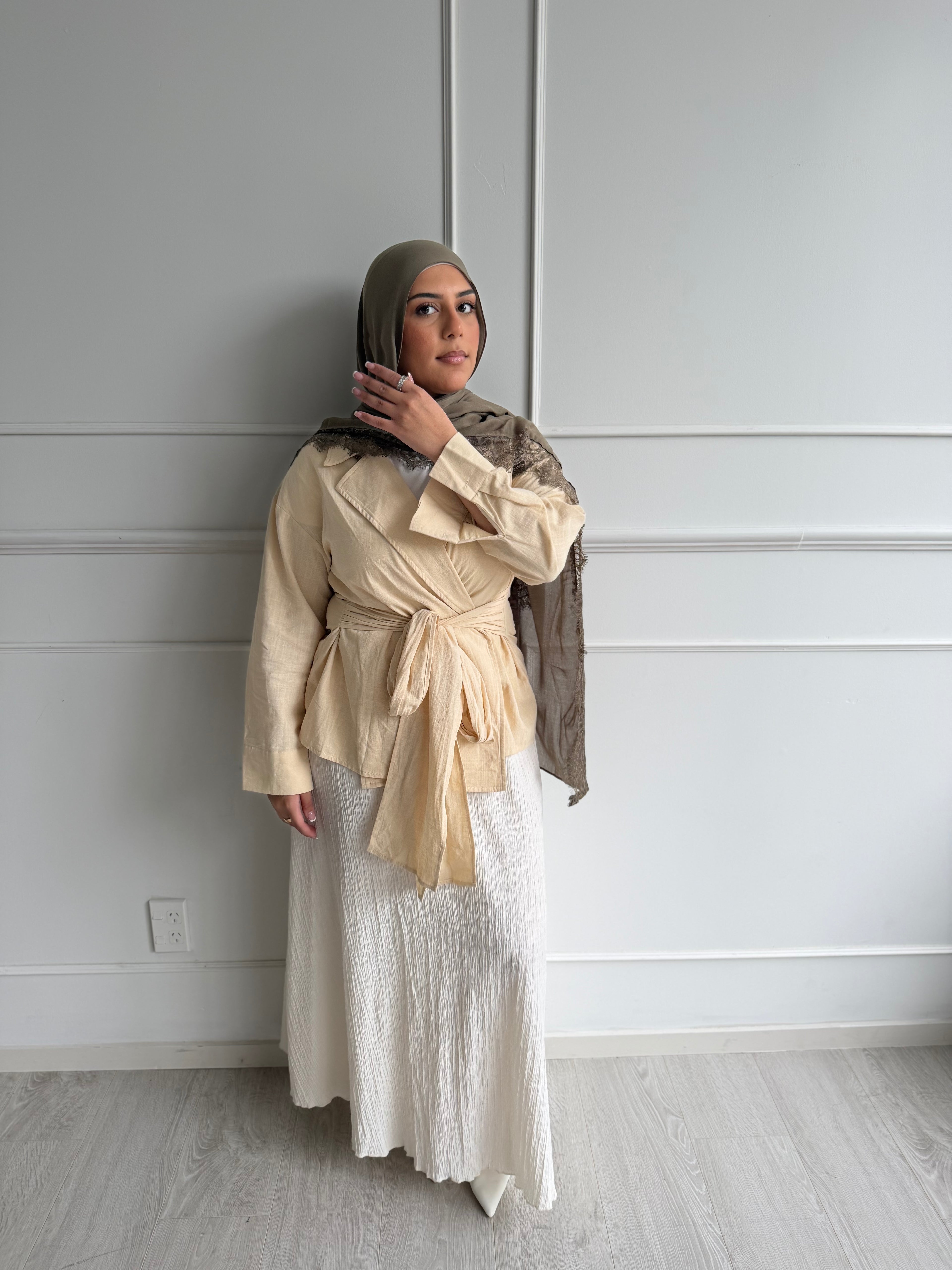 Hana Wrap Top - Bone