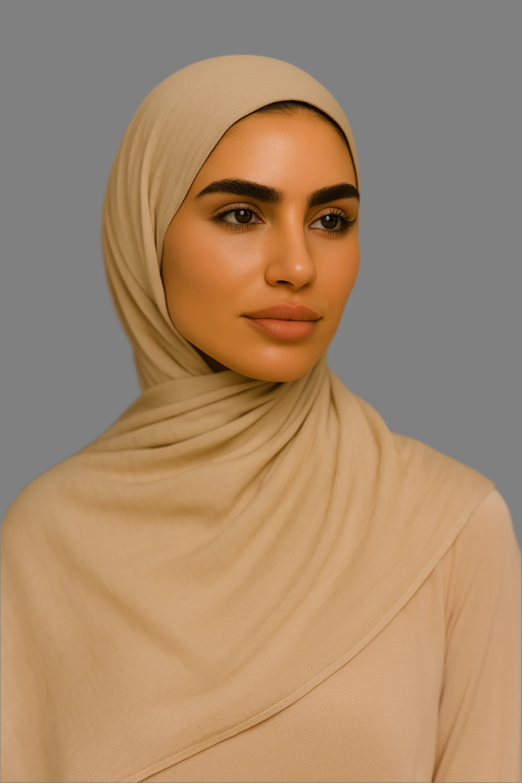 Modal Hijab Set - Beige