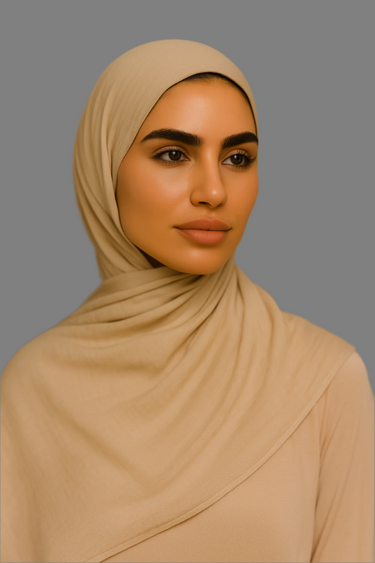 Modal Hijab Set - Beige
