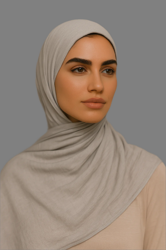 Modal Hijab Set - Grey