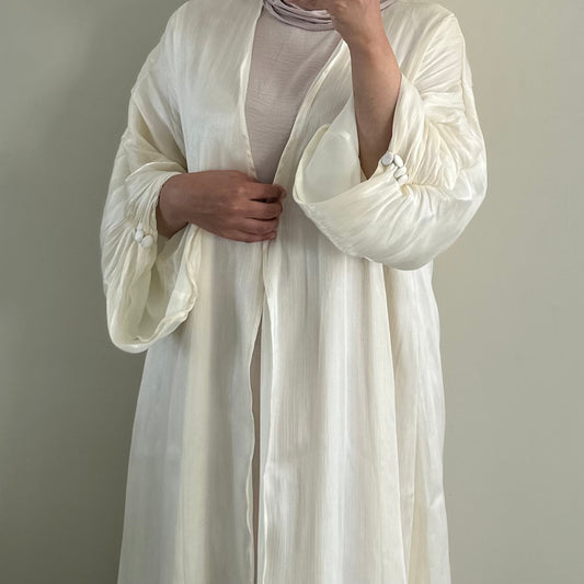 Shimmer Abaya - Champagne