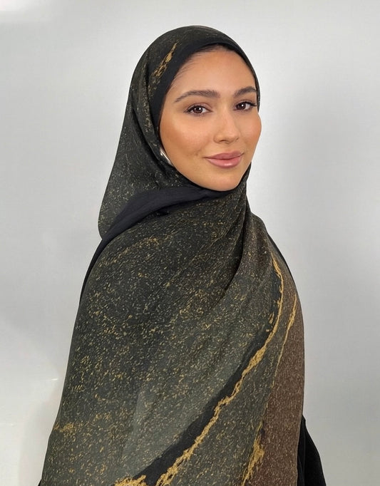Printed Hijab - Marble