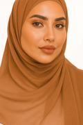 Chiffon Hijab - Camel Brown