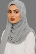 Chiffon Hijab - Stone Grey