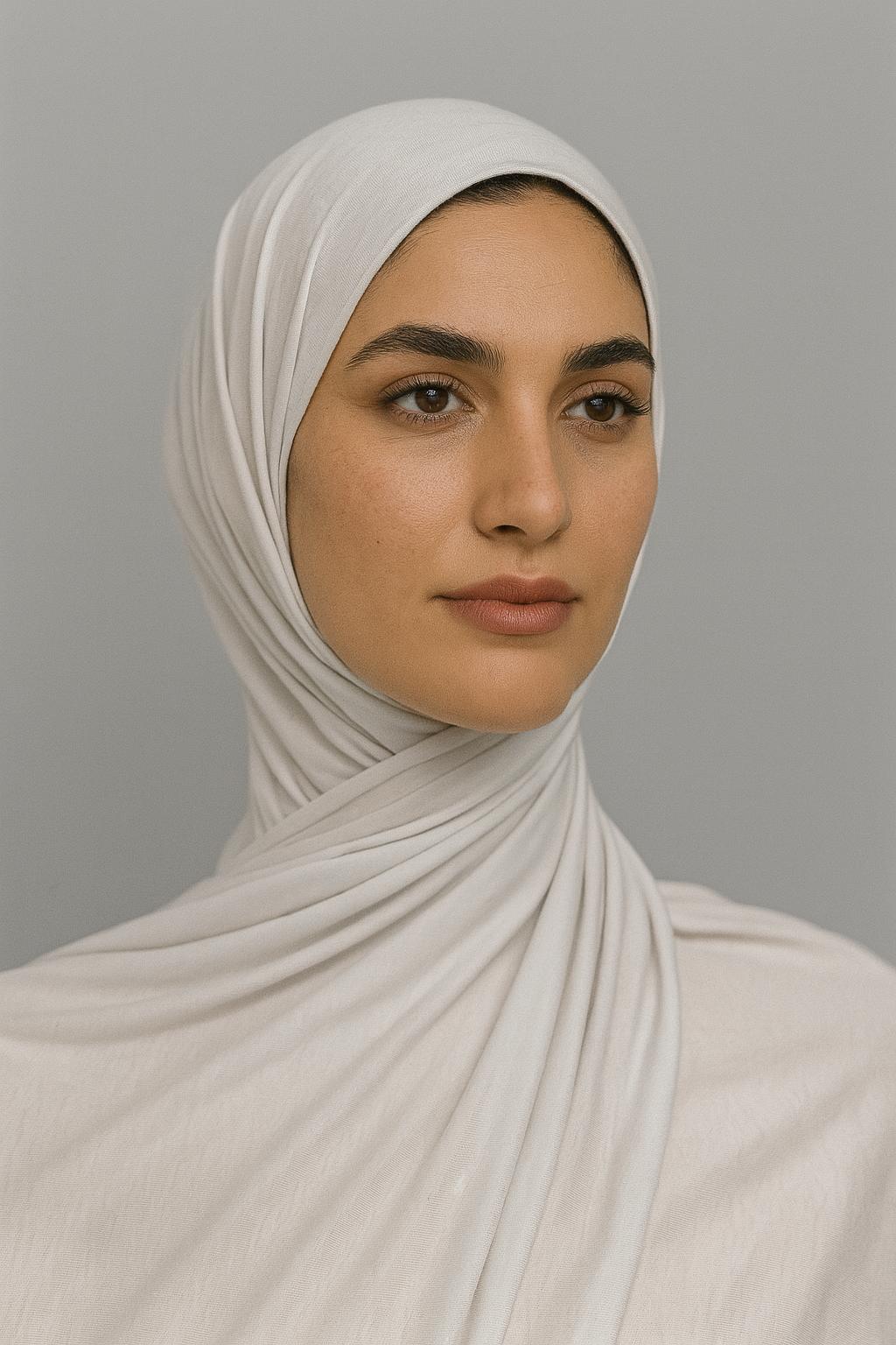 Jersey Hijab - Cloud White