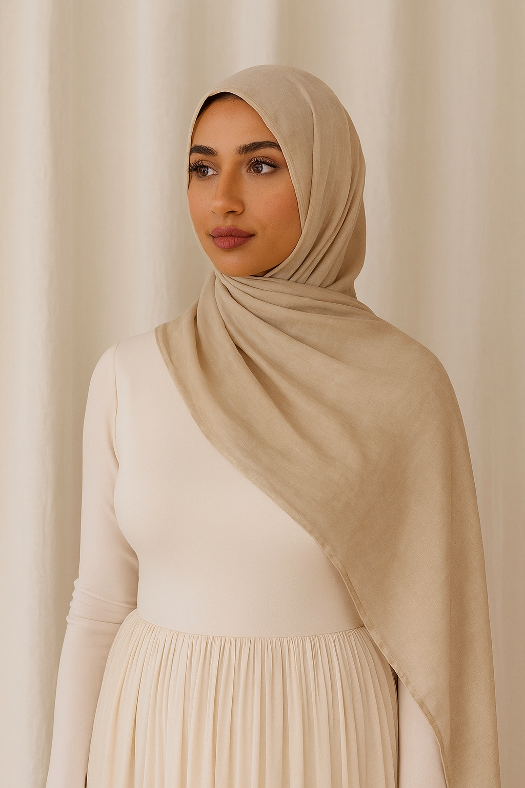 Modal Hijab - Light Beige