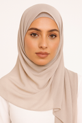 Chiffon Hijab Set - Nude
