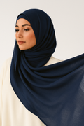 Chiffon Hijab Set - Dusty Blue
