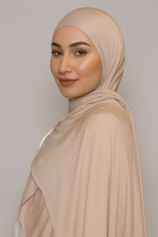 Jersey Hijab - Beige Bisque