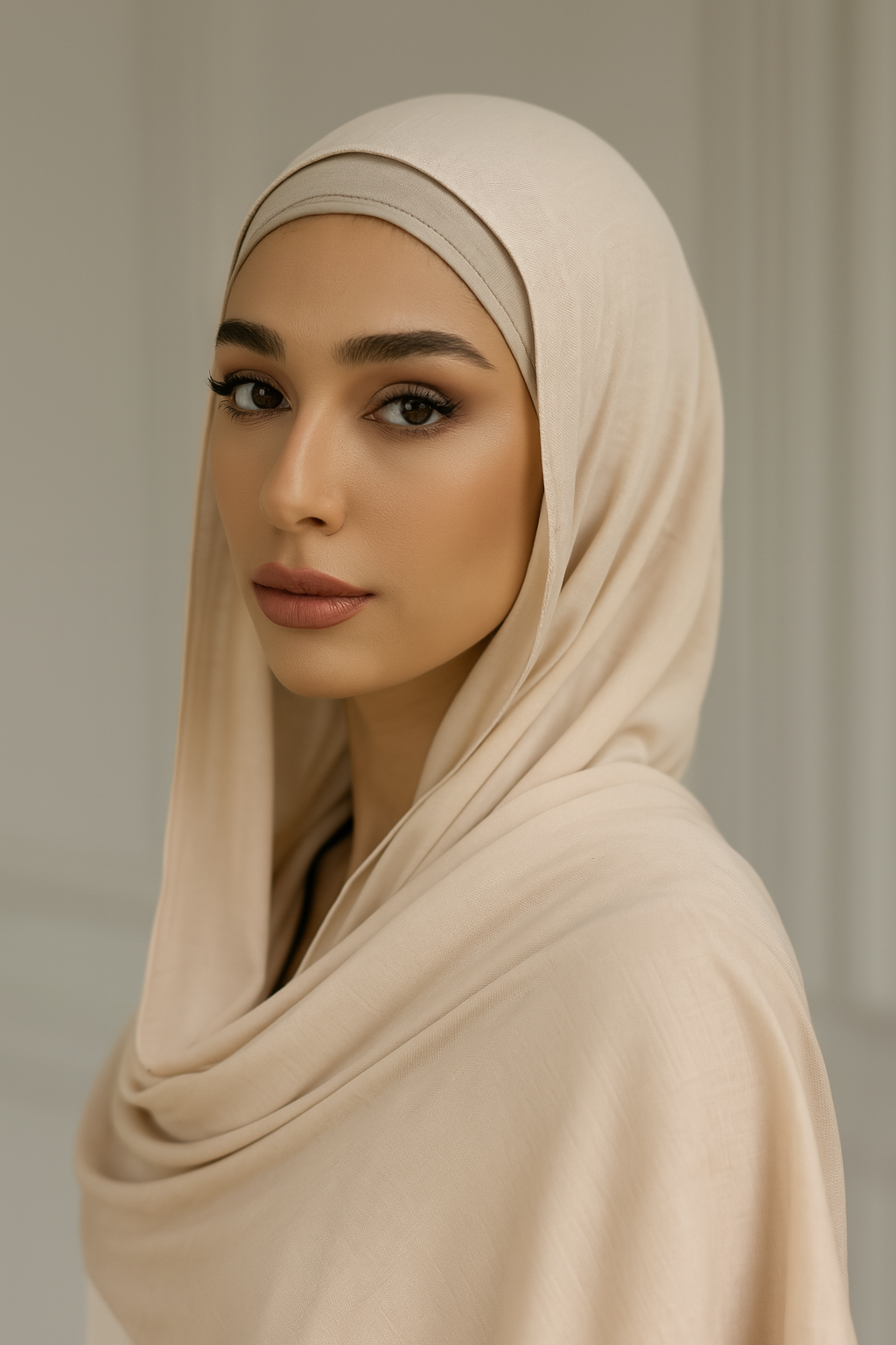 Modal Hijab Set - Champagne