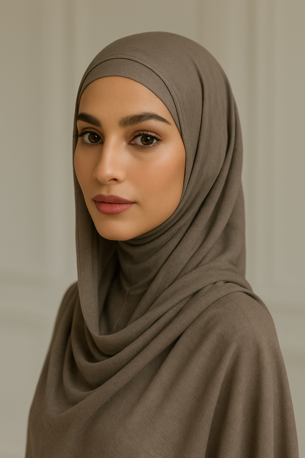Modal Hijab Set - Taupe