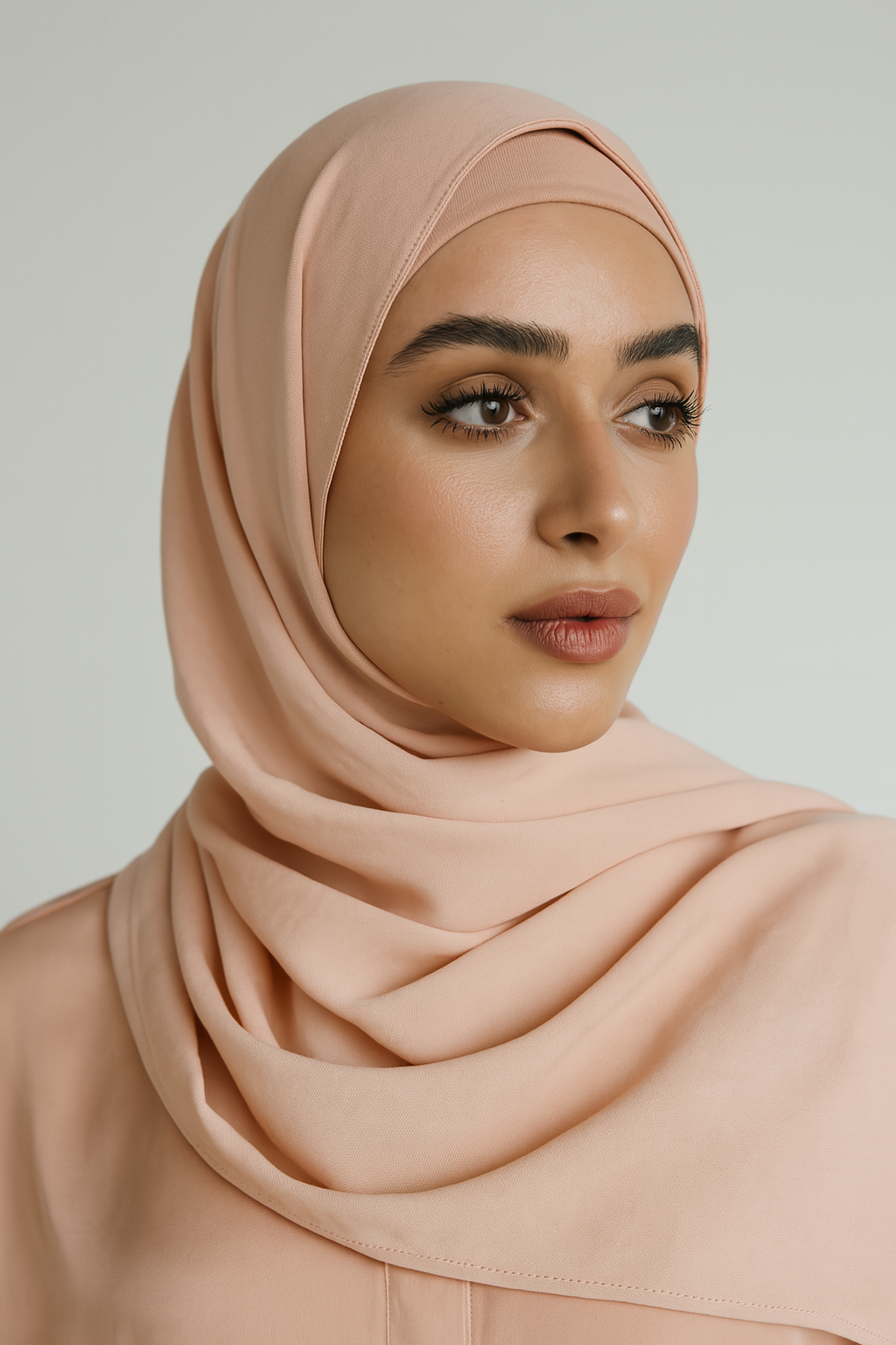 Modal Hijab Set - Peach