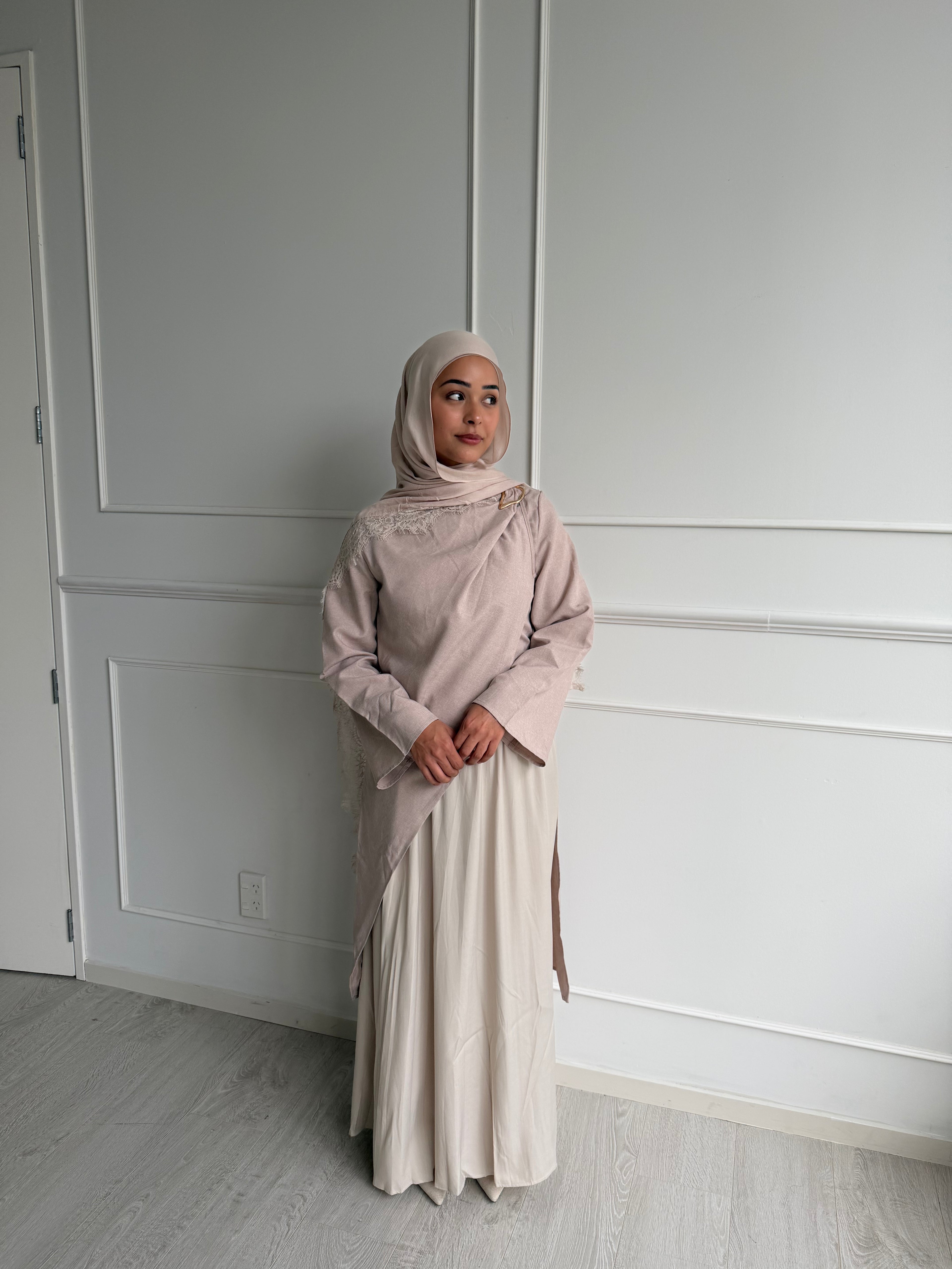 Rawan Asymmetrical Top - Vanilla Beige