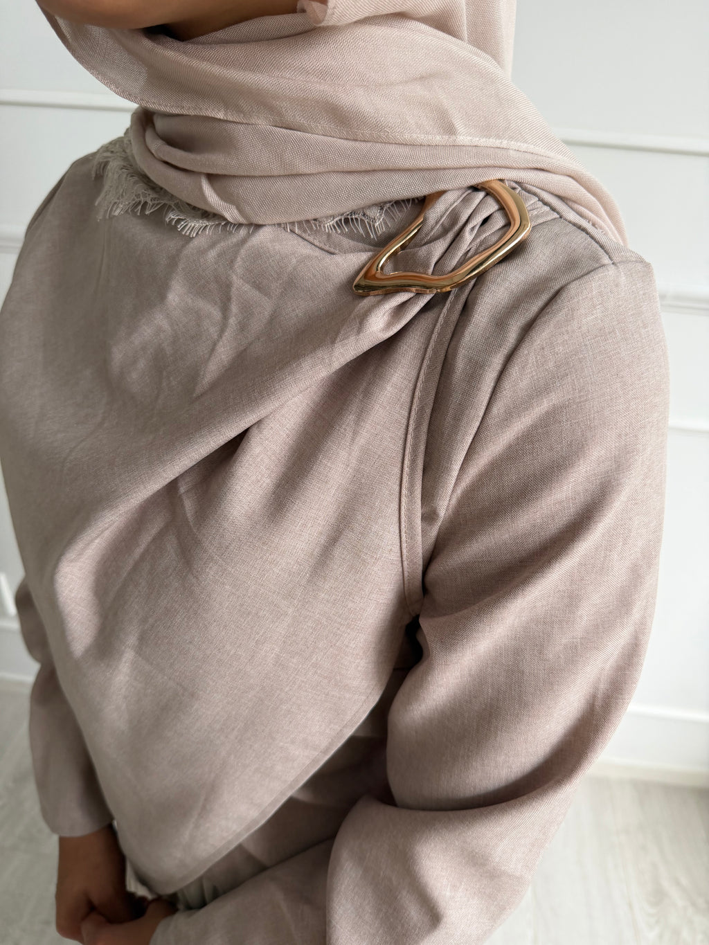Rawan Asymmetrical Top - Vanilla Beige