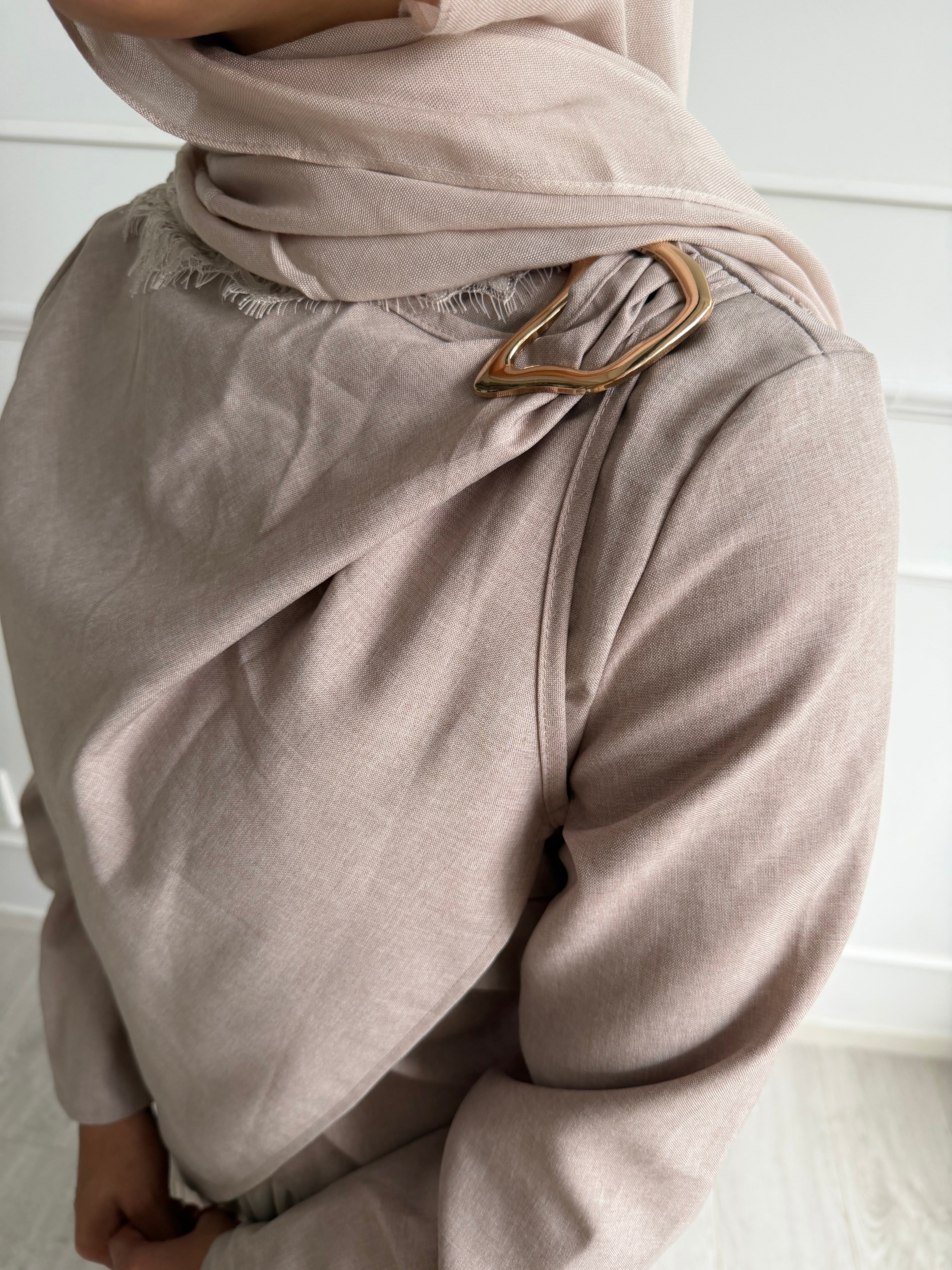 Rawan Asymmetrical Top - Vanilla Beige